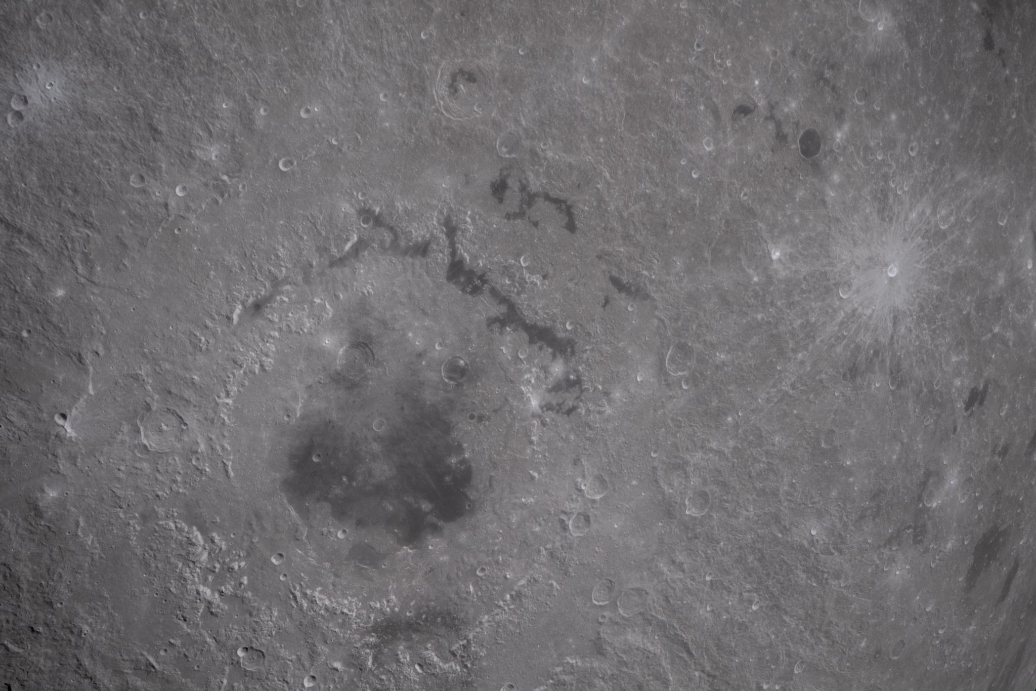 The Artemis II crew captured the rings of the Moon’s Orientale basin during the mission’s lunar flyby on April 6, 2026. Dr. Amanda Stadermann will discuss lunar exploration at Science on Tap on Sept. 1. (Photo courtesy of NASA)