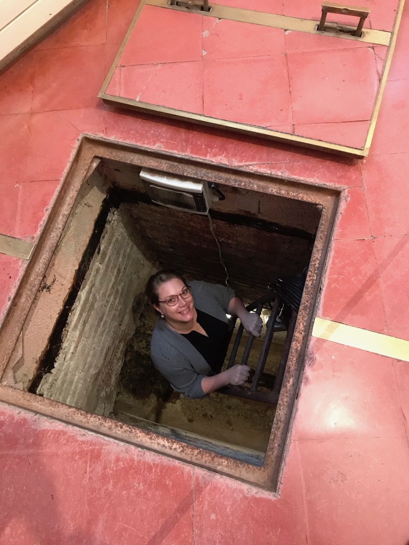 Dr. Tamara Smithers visited the Aqueduct of Emperor Trajan under the American Academy in Rome’s foundations.