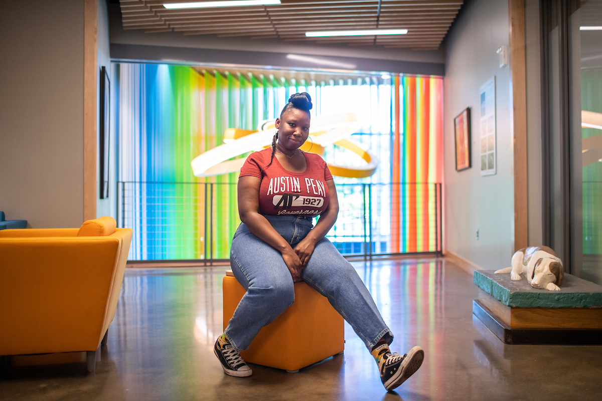 Ashanté Kindle is one of two Austin Peay art graduates attending the Chautauqua Institution School of Art this summer.