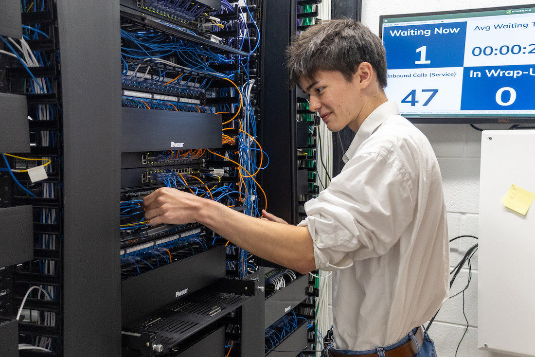 Austin Peay State University junior Isaac Billeter interns with CDE Lightband during the Career Success Center’s inaugural Summer Internship Program, held in partnership with Workforce Essentials. | Contributed photo