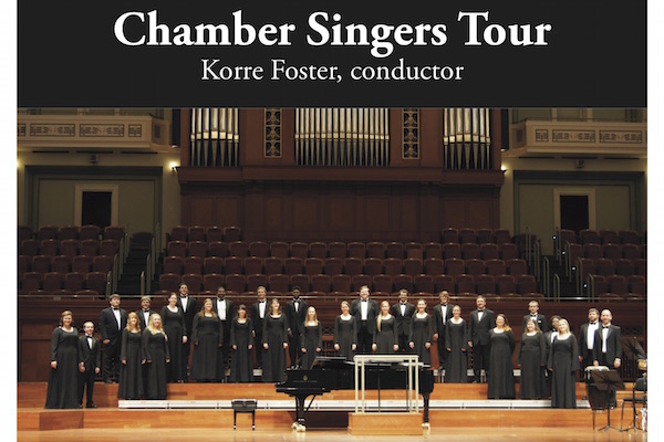 APSU's Chamber Singers dressed in black. 
