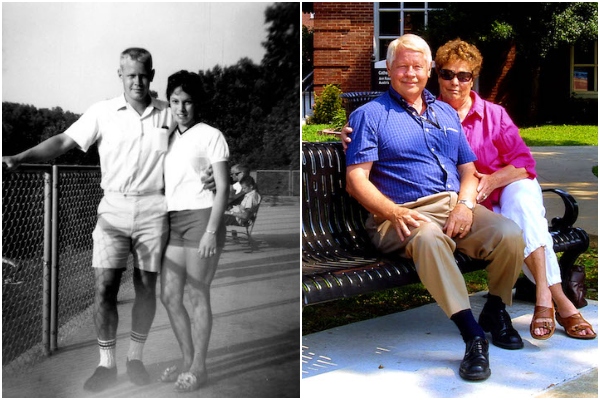 The Fortes in the 1960s and in 2008.
