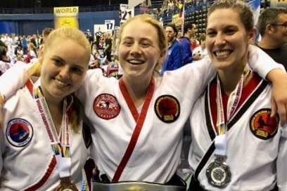 Austin Peay State University senior Allie Honeycutt won two golds and a bronze last month at the Taekwondo International World Championships in Birmingham, England.