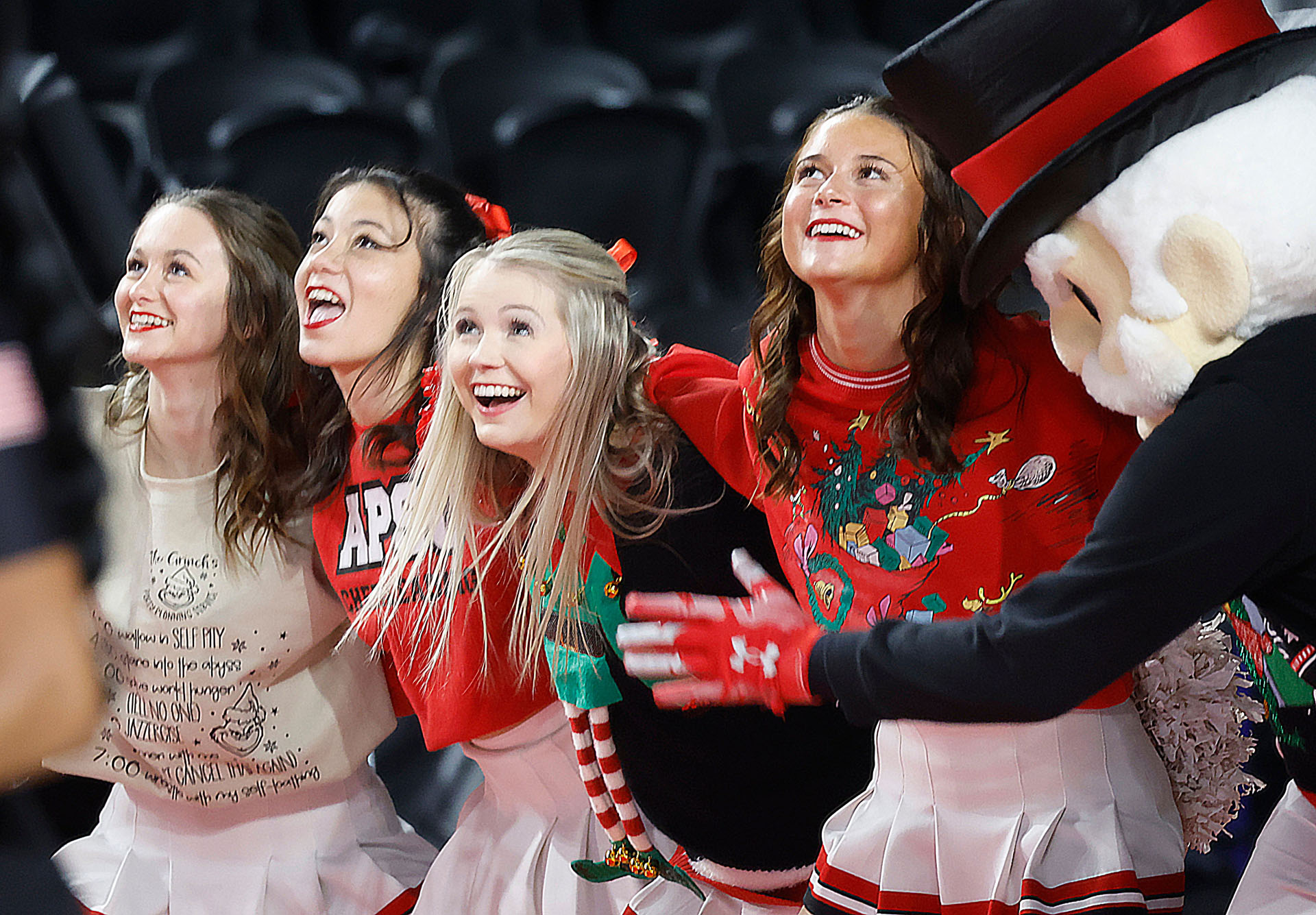 Gracey Suggs performs with the APSU cheerleading team.