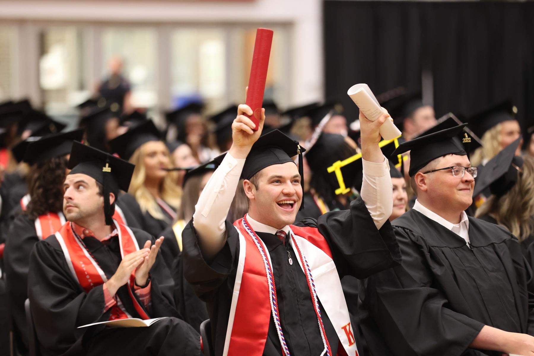 APSU graduates celebrate their accomplishments at a recent commencement ceremony. 