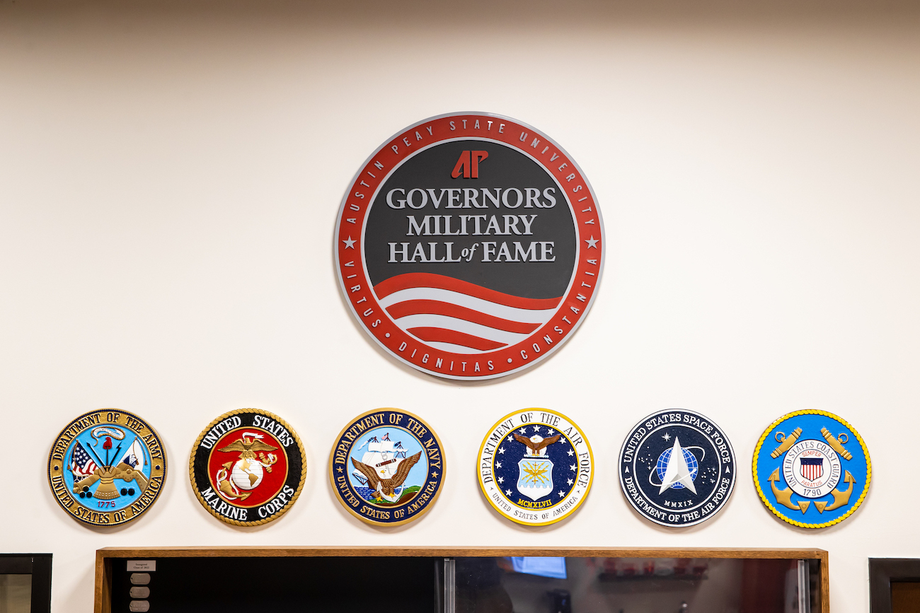 The APSU Governors Military Hall of Fame.