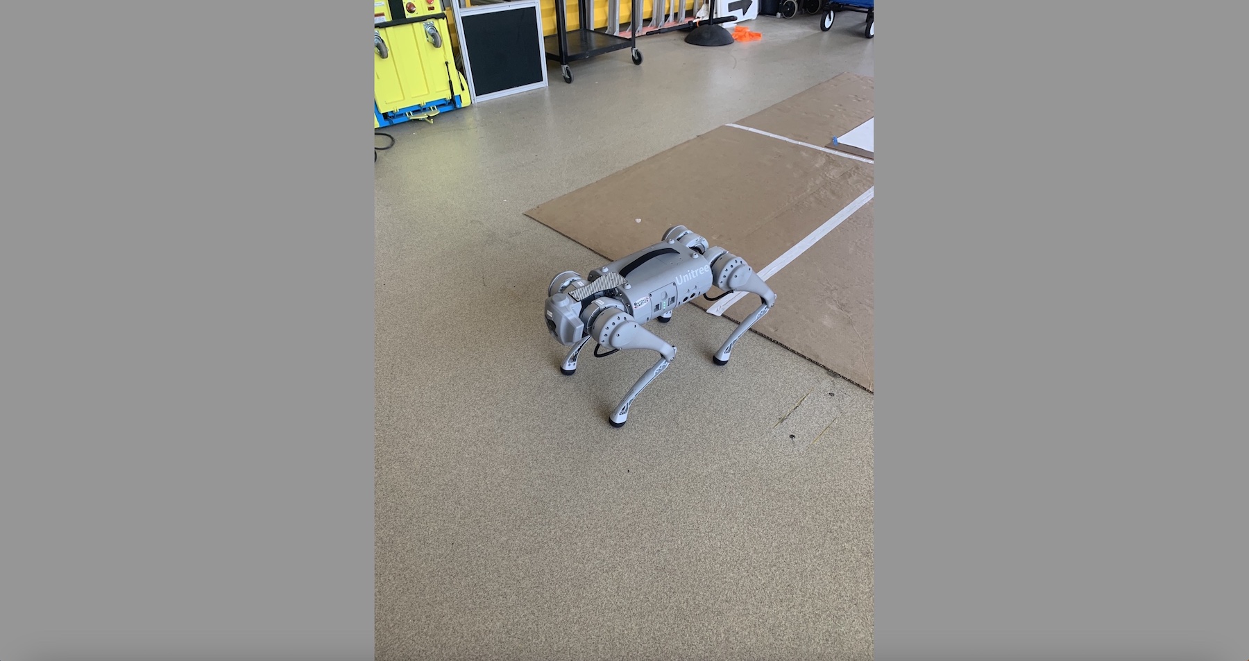 APSU's robot dog is capable of learning from and engaging with its surroundings based on advanced student programming, promoting hands-on learning experiences.
