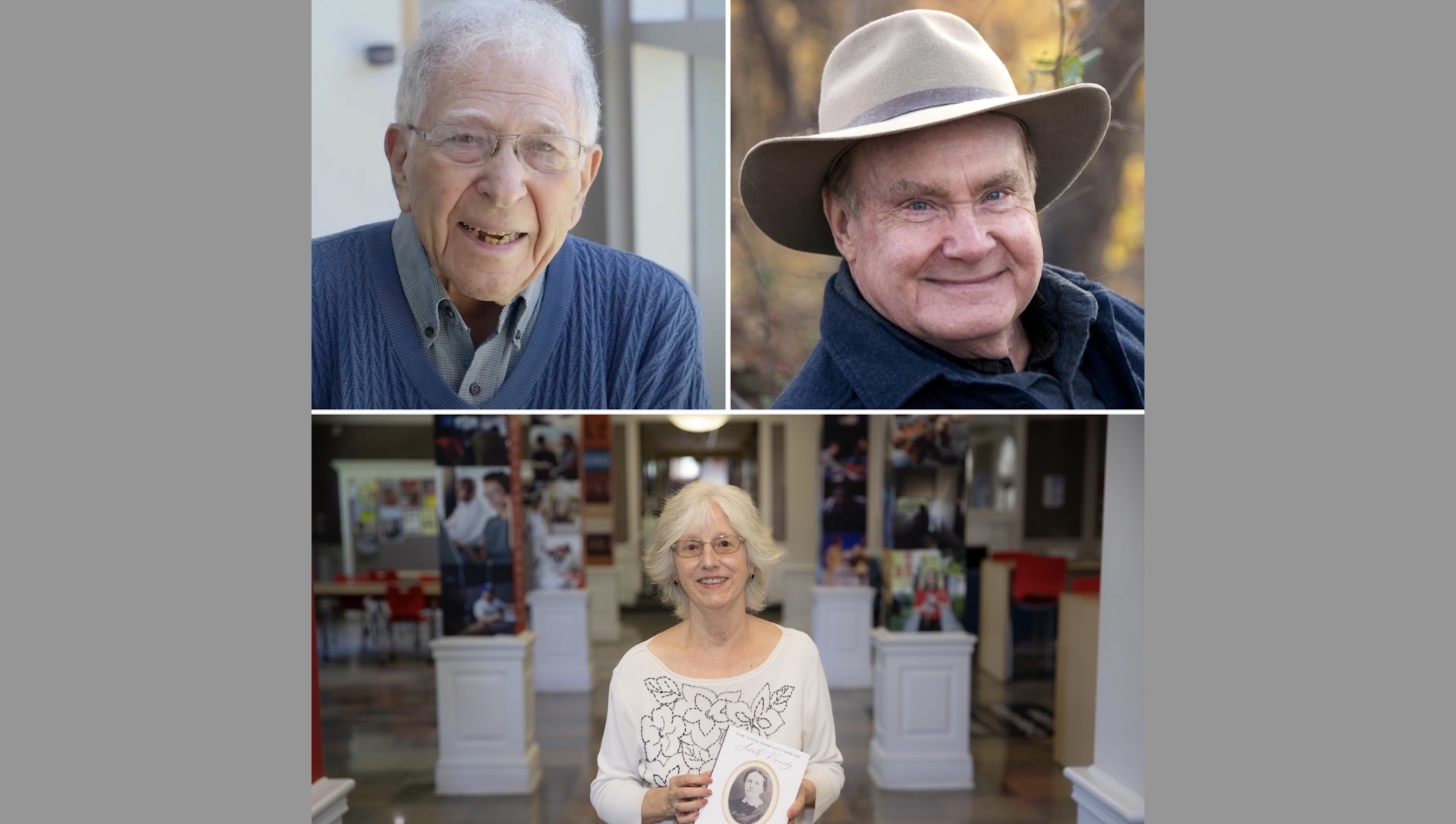 The first interviewees of the upcoming ‘Govs on the Go: Legacy Series’ podcast, clockwise from left: Dr. Solie Fott, Dr. Jim Diehr and Dr. Ellen Kanervo. 