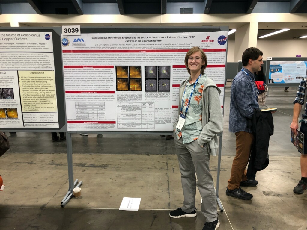 APSU astrophysicist Li Loy presents research on solar phenomena at the American Geophysical Union's annual conference. 
