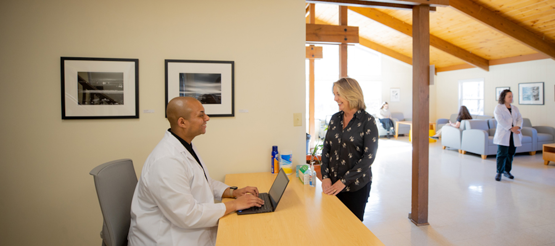 The front desk of Austin Peay State University’s Medication Management Clinic.