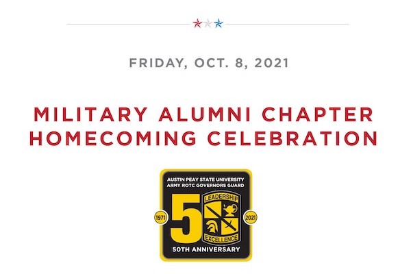 The invitation to the military dinner, with the yellow and black 50th-anniversary logo.