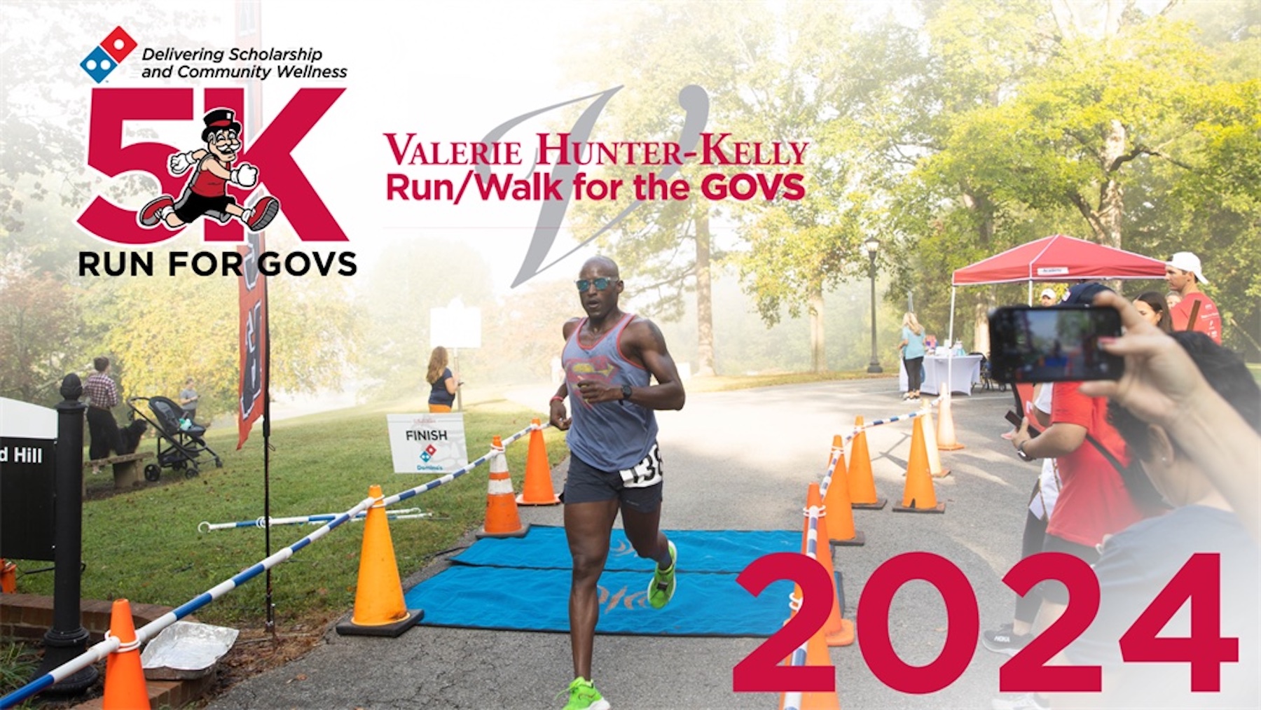  The 2024 Austin Peay State University (APSU) Domino’s Run for Govs 5K and Valerie Hunter-Kelly Run/Walk For the Govs 1K will take place at 8 a.m. on Saturday, Oct. 5 at the Pace Alumni Center on Emerald Hill, home of the Austin Peay State University National Alumni Association.