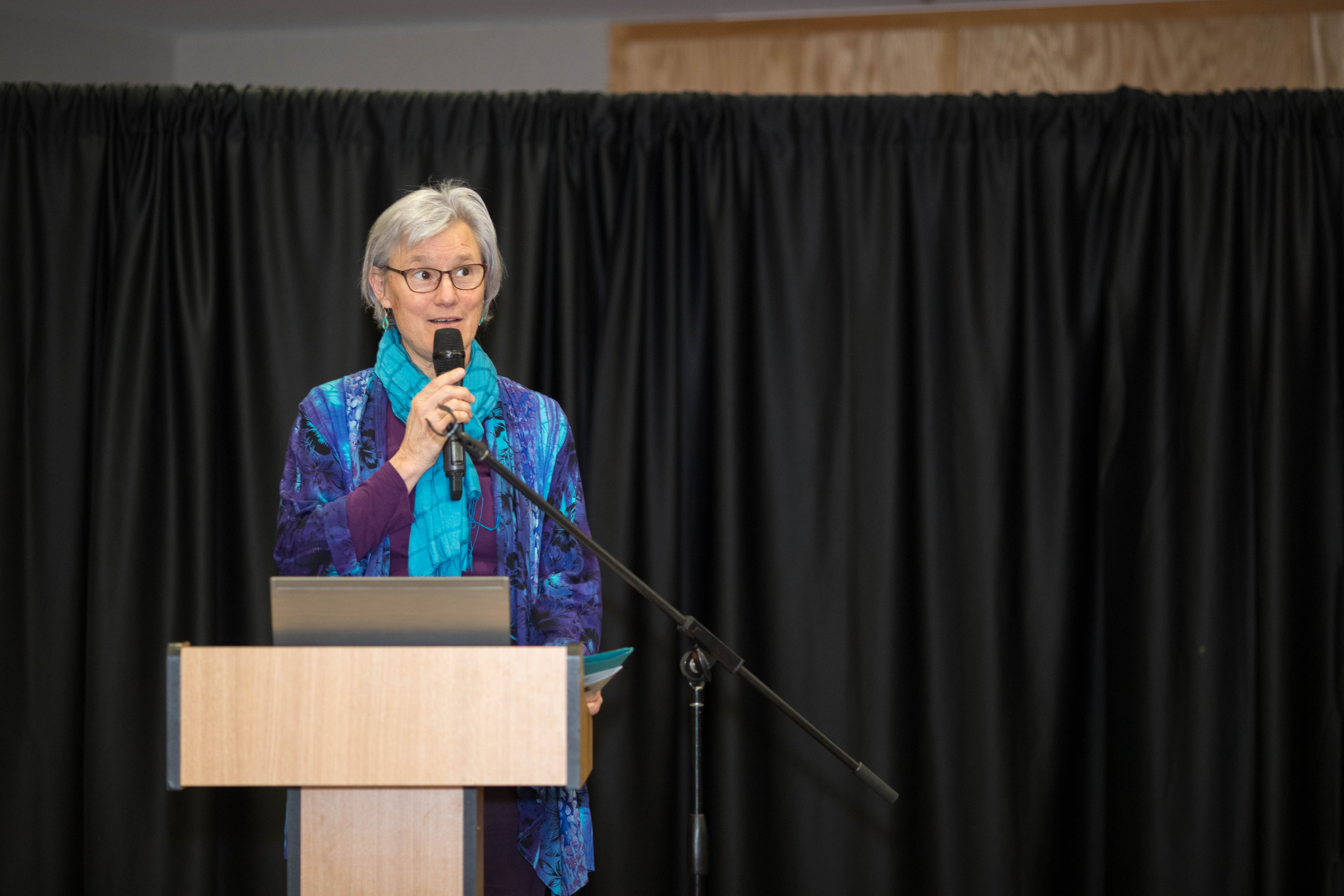 Dr. Jill Eichhorn during a Betty Joe Wallace Memorial Lecture.