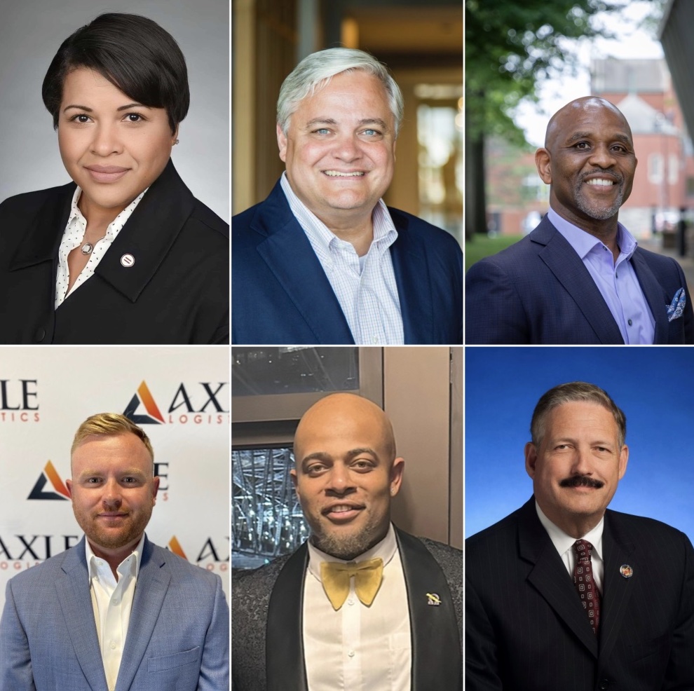 APSU’s 2024 Distinguished Alumni, clockwise from top left: Candy Johnson (‘06), Brad Withrow (‘88), Dr. Jerome E. Morris (‘90), Zach Walton (‘14), Blake Golden (‘18), and Tom Chester (‘73). 