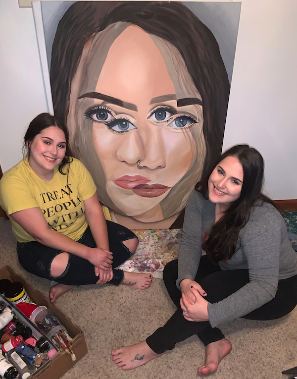 Faith and her twin sister, Hope Watkins, will open the virtual series with their show, "Same Difference," on Friday, April 10. Their work examines their experience as twins through paintings, video and sculpture. For their virtual show, they created a virtual, 3D world on artsteps.com.