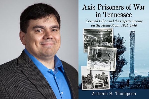 Antonio Thompson and the cover of his book