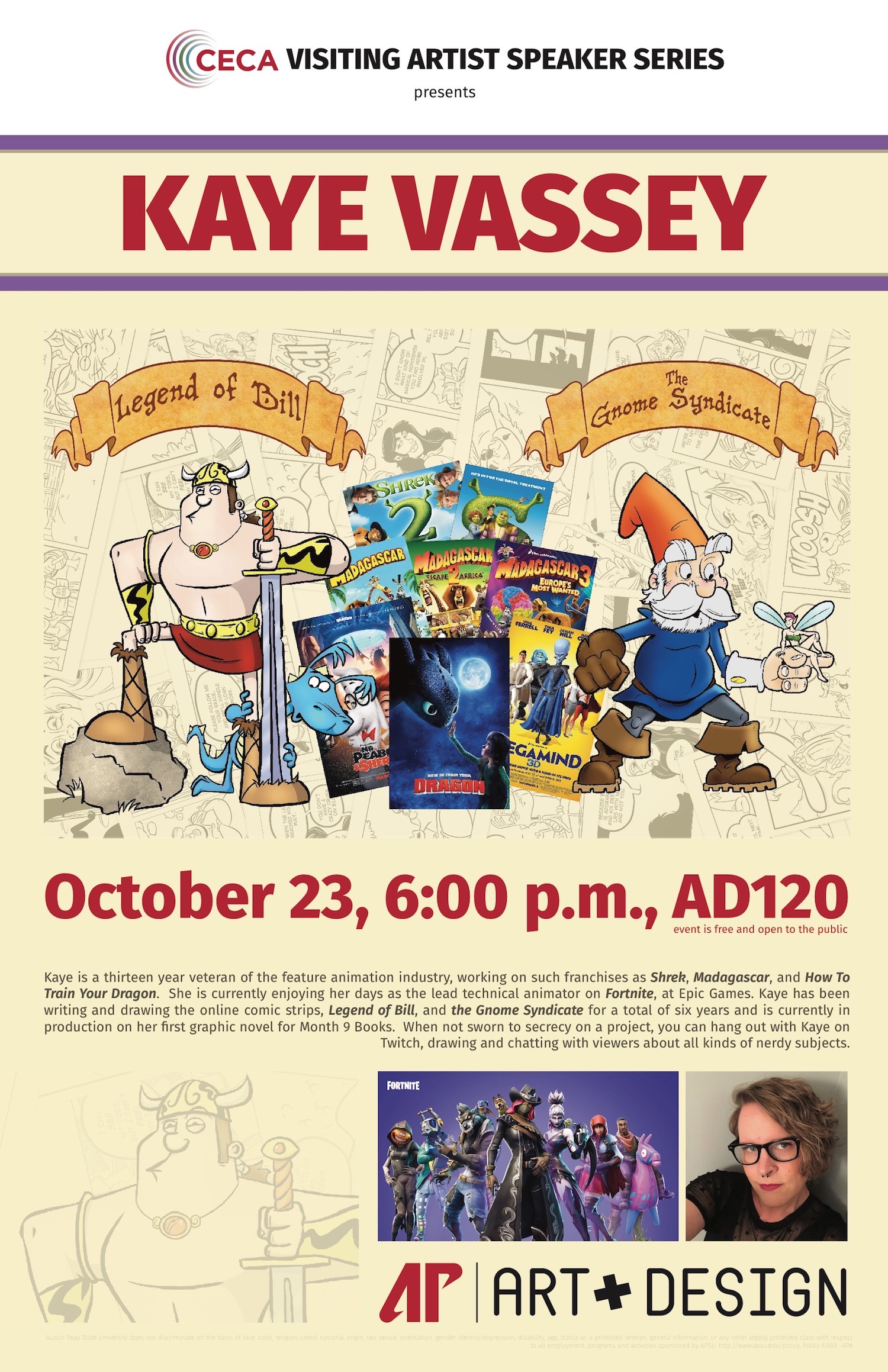 Kaye Vassel is lead technical animator of "Fortnite."