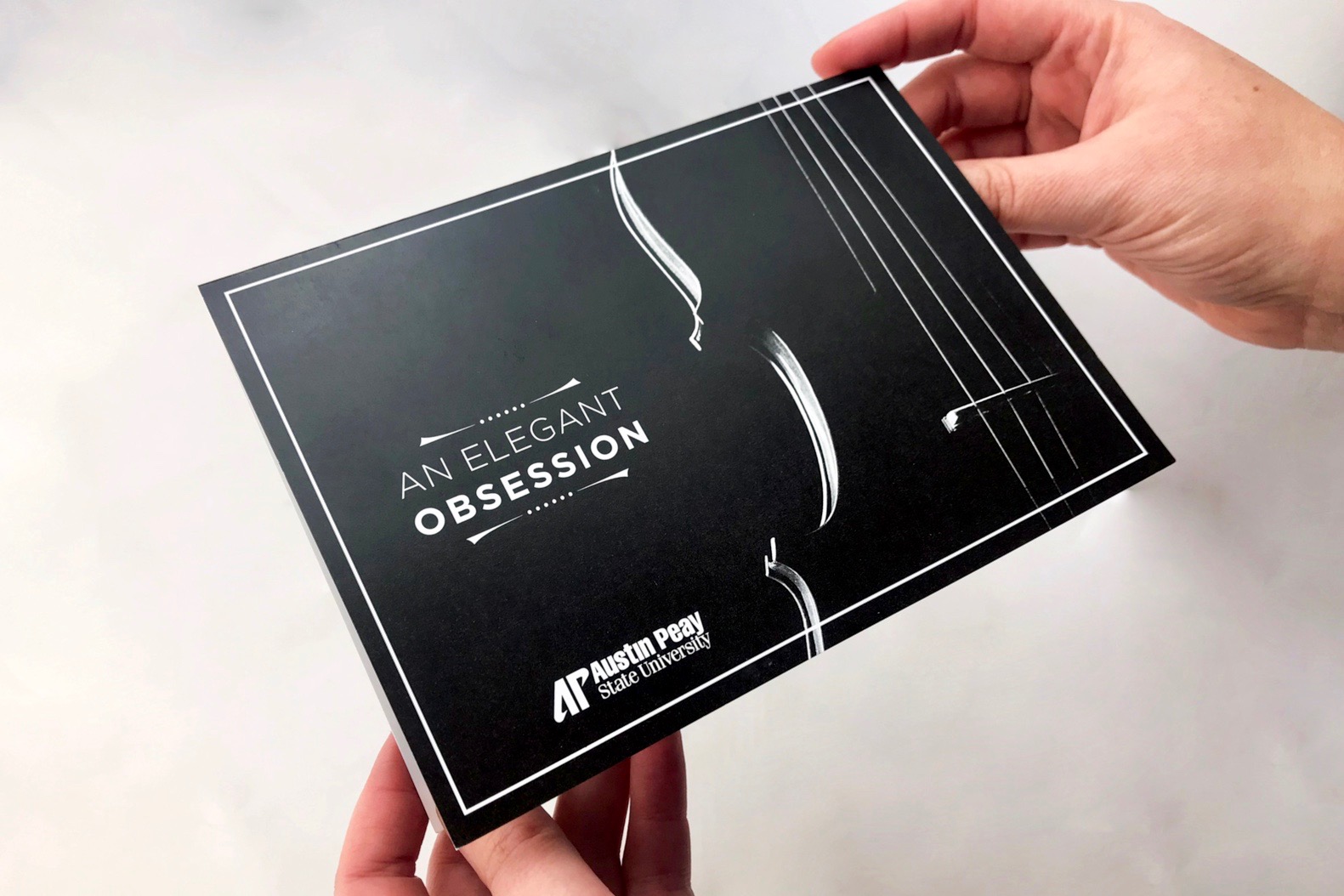 One of Walton's designs included in her portfolio book.