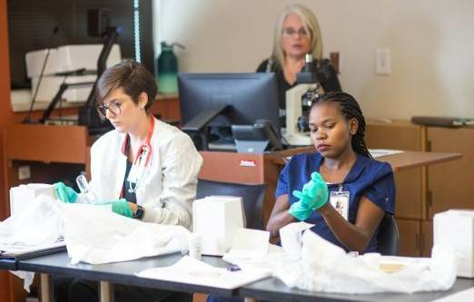 Graduate nursing students attending on campus intesive.