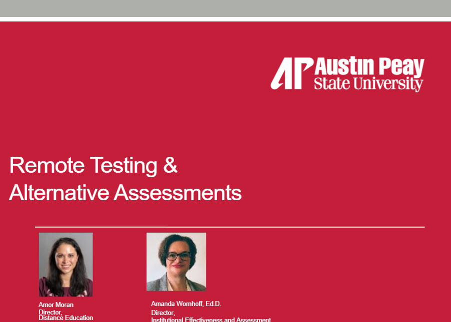 alternative assessment presentation title slide