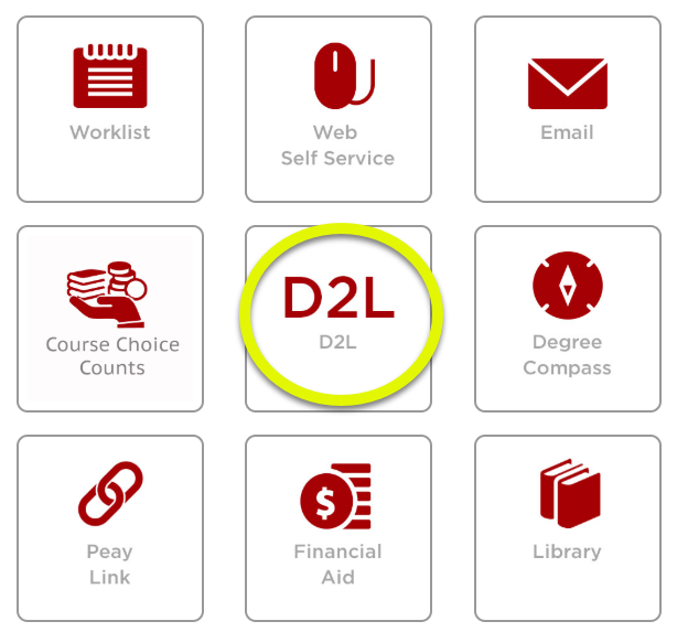 buttons within ap onestop with the D2L button highlighted