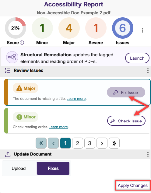Panorama Accessibility Report