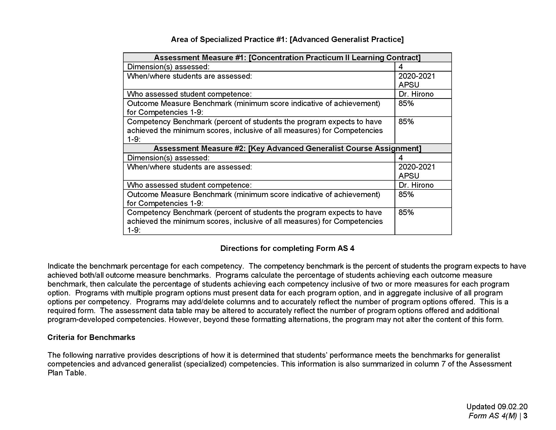 MSW Student Outcomes Page 3