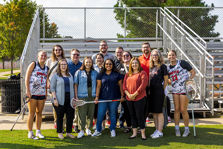 Staff Senate at Lacrosse Practice