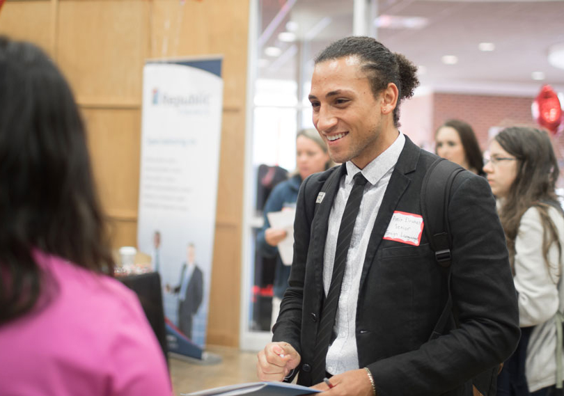 Student at Career Fair