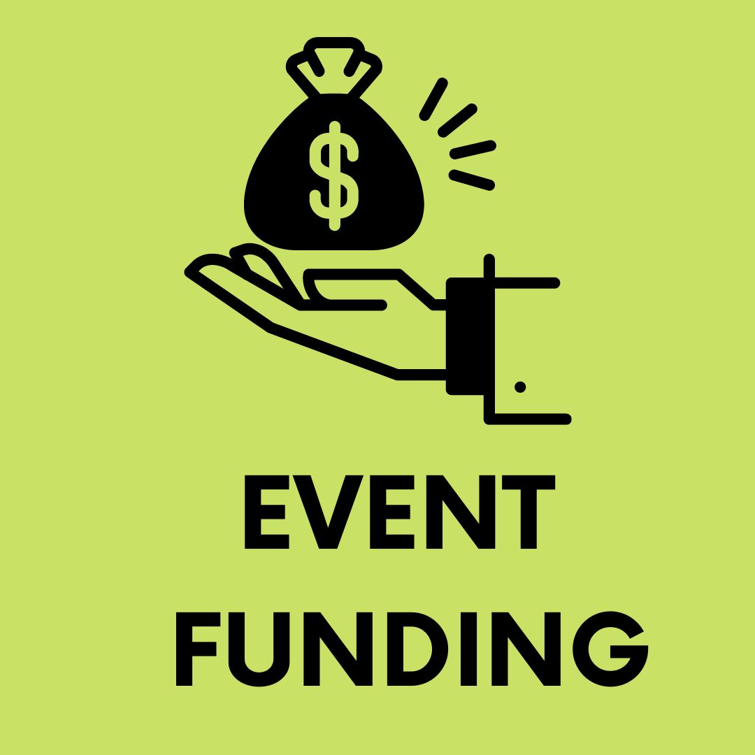 Event funding - hand with bag of money icon