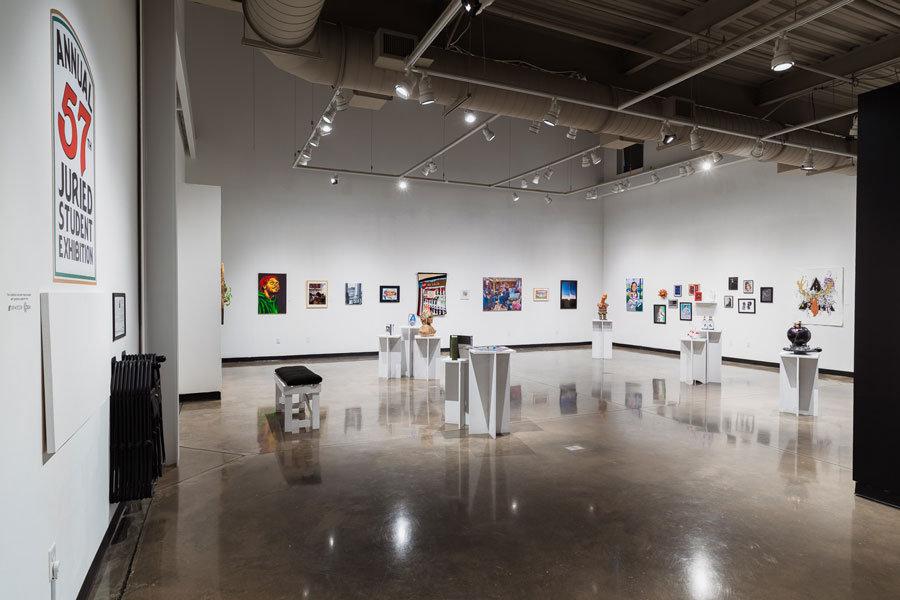 A view of 57th Annual Juried Student Exhibition at The New Gallery, APSU