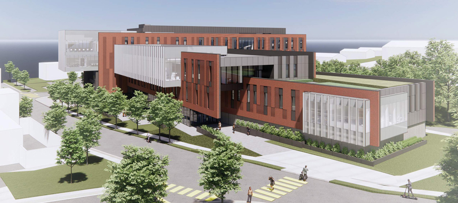 Rendering of the Health Professions Building